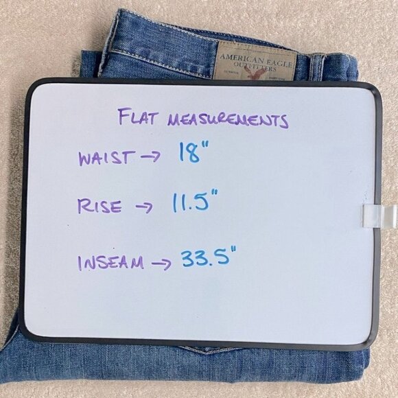 Vintage American Eagle Outfitters Med Wash Distressed Boot Cut 34 - Picture 6 of 14